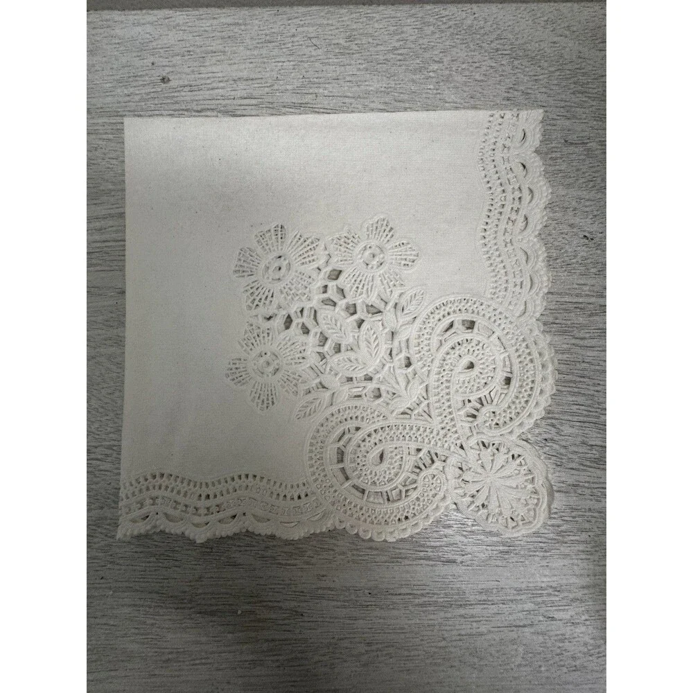 ⁠Vintage Devon Lace Paper Luncheon Napkins 19 Pcs Freund Mayer Made in GB Box⁠